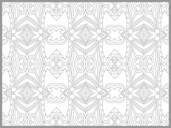 Página de livro de colorir único para adultos - design paisley flor — Vetor de Stock