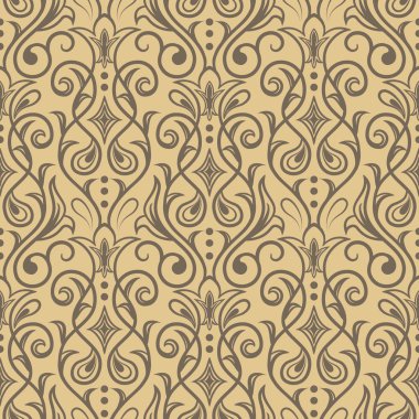 Damask vintage Kusursuz arkaplan deseni