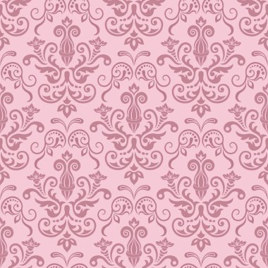 Arkaplan veya duvar kağıdı tasarımı için kusursuz damaske deseni