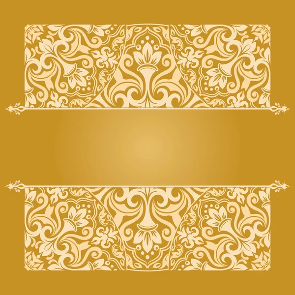 Invitation cards in an vintage-style yellow — Stock Vector