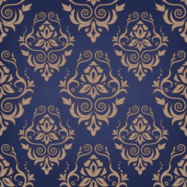 Arkaplan veya duvar kağıdı tasarımı için kusursuz damaske deseni