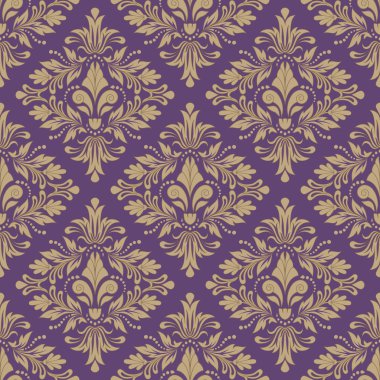 Damask vintage Kusursuz arkaplan deseni