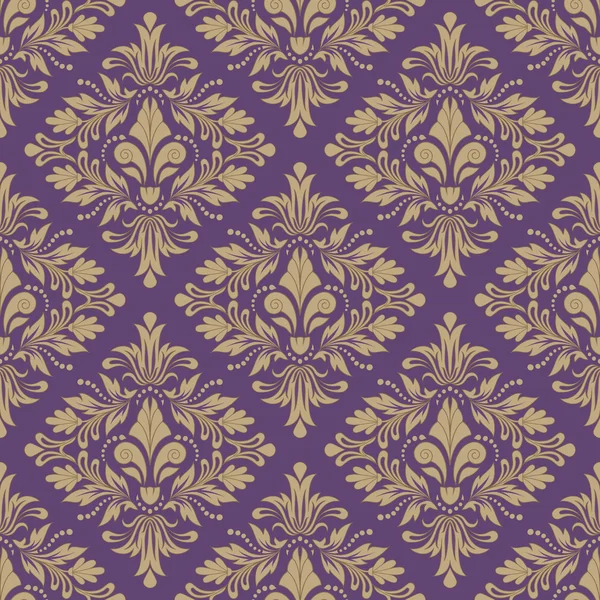 Damask vintage Seamless background Pattern — Stock Vector