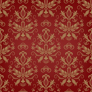 Damask vintage Kusursuz arkaplan deseni