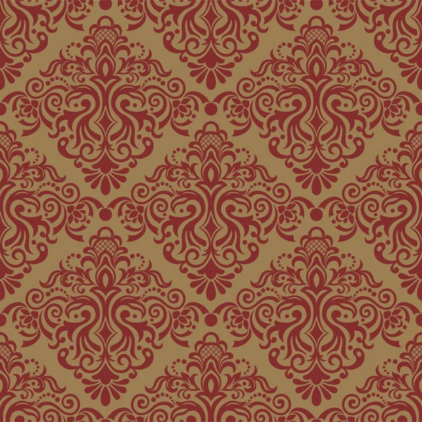 Damask vector pattern. Seamless vintage wallpaper or background — Stock Vector