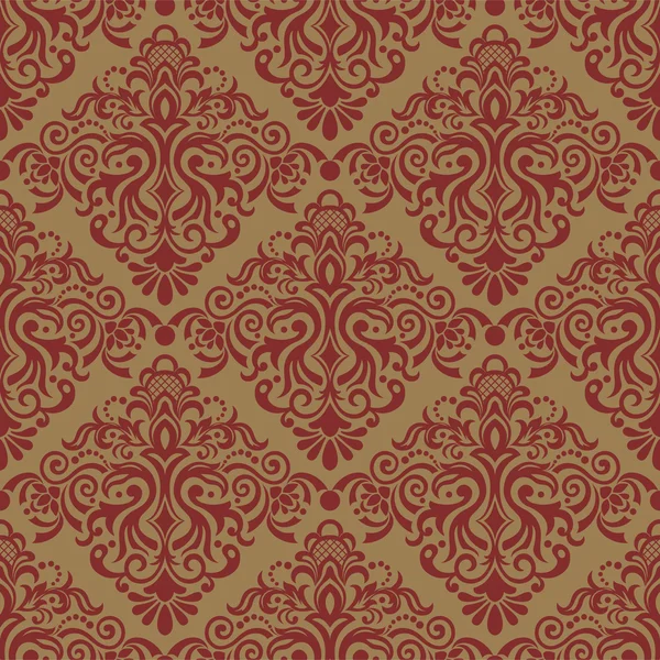 Damast vector patroon. Naadloze vintage wallpaper of achtergrond — Stockvector