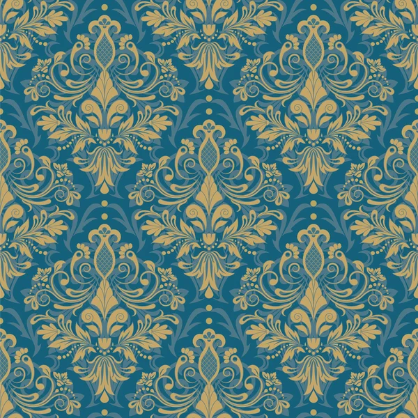 Damask vintage Seamless background Pattern — Stock Vector