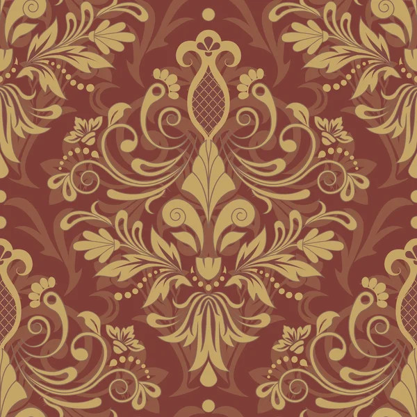 Damask vintage Seamless background Pattern — Stock Vector