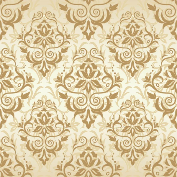 Damast vector patroon. Naadloze vintage wallpaper of achtergrond — Stockvector