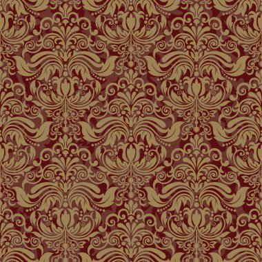 Damask vintage Kusursuz arkaplan deseni