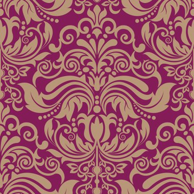 Damask vintage Kusursuz arkaplan deseni