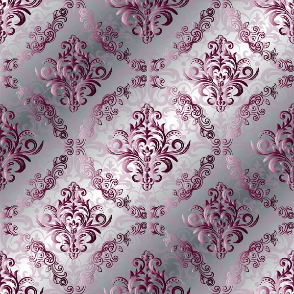 Damask Wallpaper Seamless Damask Pattern Background Wallpaper Design Purple Color — Stock Photo, Image