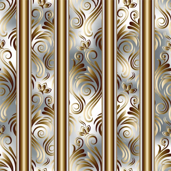 Tapeta Damaszek Płynna Damaska Wzór Projektowania Tła Lub Tapety Złoty — Zdjęcie stockowe