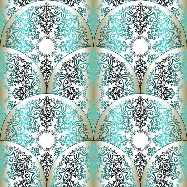 Mandala Naadloze Vectorachtergrond Vintage Sieraad Patroon — Stockvector