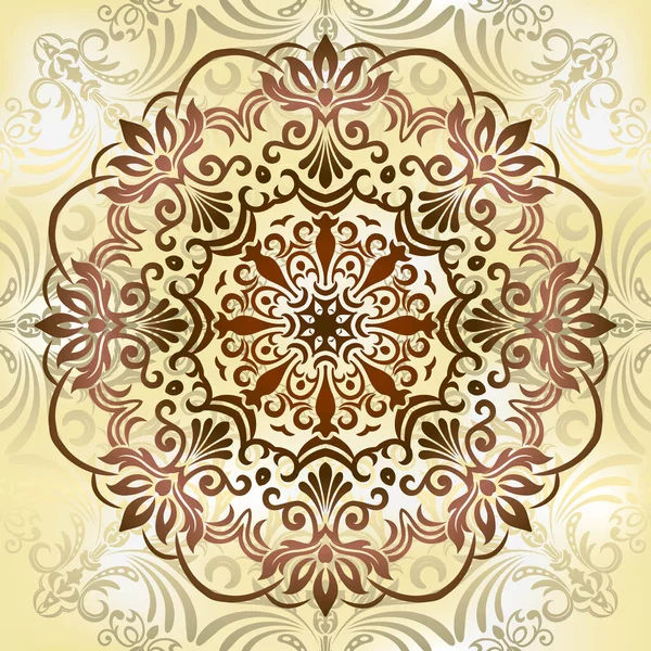 Mandala Elementos Decorativos Vintage Vetor —  Vetores de Stock