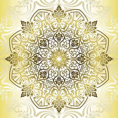 Mandala. Klasik dekoratif elementler. Vektör