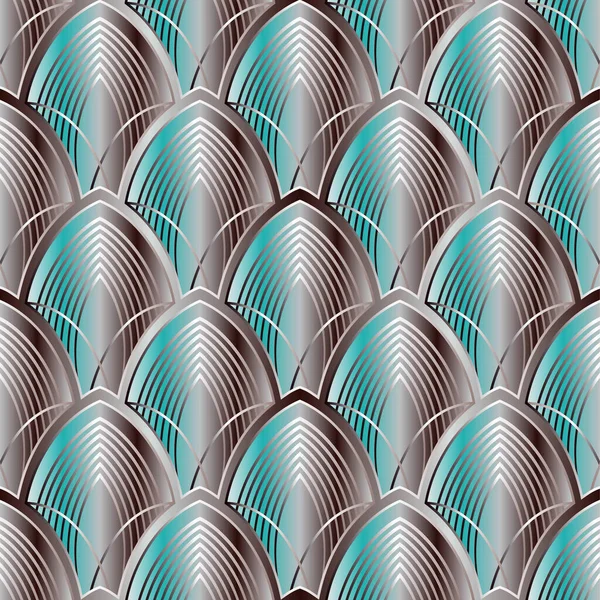 Lignes vectorielles. Motif art déco. Illustration vintage de luxe — Image vectorielle