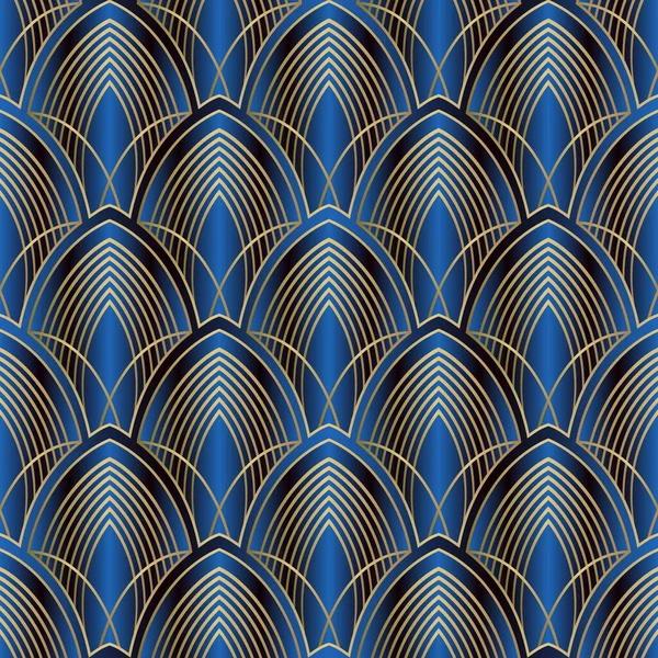 Lignes vectorielles. Motif art déco. Illustration vintage de luxe — Image vectorielle