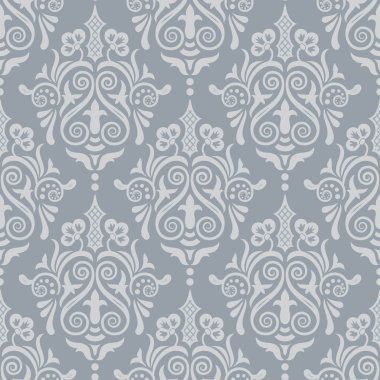 Arkaplan veya duvar kağıdı tasarımı için kusursuz damaske deseni