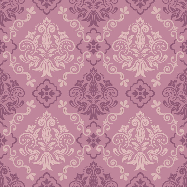 Seamless damask pattern for background or wallpaper design