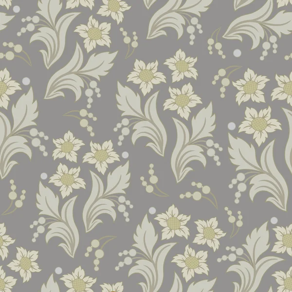 Padrão sem costura retro floral — Vetor de Stock