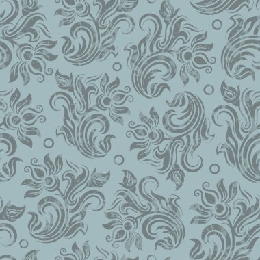 çiçek retro seamless modeli