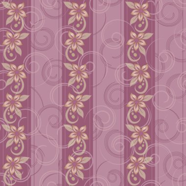 çiçek retro seamless modeli