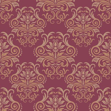 vektör damask seamless modeli öğe