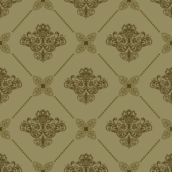 Damask seamless patterns wallpapers — Stock Vector