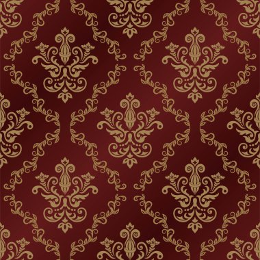 Dikişsiz Şam desen. Vintage klasik arka plan