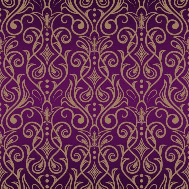 Damask vintage Kusursuz arkaplan deseni
