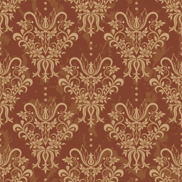 Damask vintage Seamless background Pattern — Stock Vector