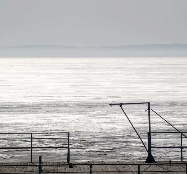 Uitzicht op het meer van de ligplaats — Stockfoto