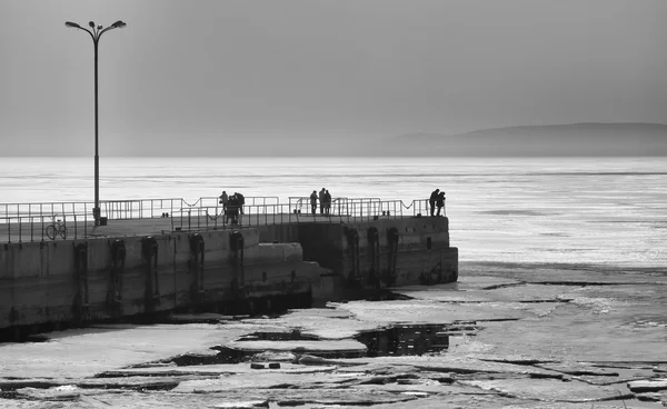 Uitzicht op het meer van de ligplaats — Stockfoto