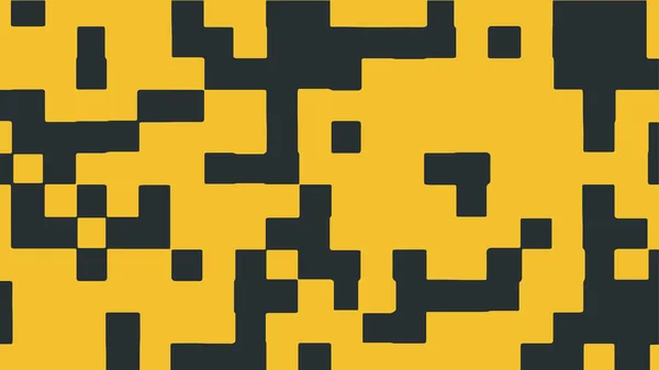 Fondo de píxeles cuadrados abstractos en color amarillo y negro. Ilustración vectorial. — Vector de stock