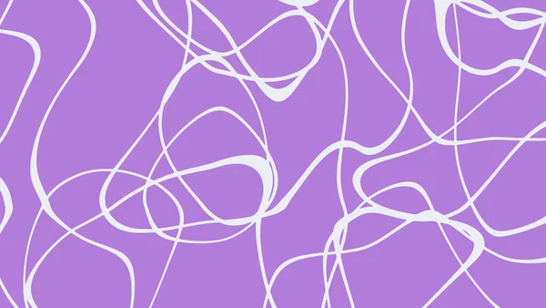 Líneas blancas aleatorias sobre fondo violeta. Ilustración abstracta del vector. — Vector de stock