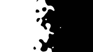 Düz olmayan sınır çizgisiyle siyahtan beyaza geçiş, renklerin karışması. Vektör illüstrasyonu