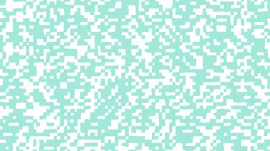 Yeşil ve beyaz renkli soyut kare piksel arkaplan. Vektör illüstrasyonu.