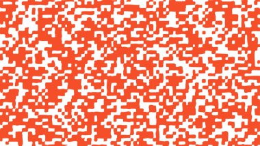 Kırmızı renkte soyut kare piksel arkaplanı. Vektör illüstrasyonu.