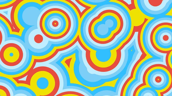 Fond abstrait de cercles concentriques multicolores. Illustration vectorielle. — Image vectorielle