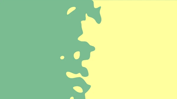 The transition from green to yellow with uneven border line, interpenetration of colors. Vector illustration — Stockvector