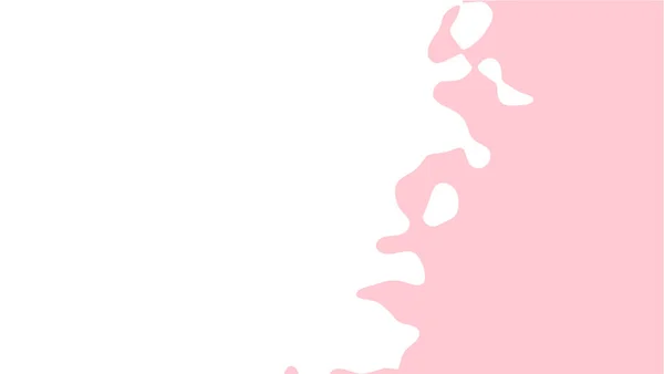 La transición de rosa a blanco con la línea de borde desigual, la interpenetración de colores. Ilustración vectorial — Vector de stock