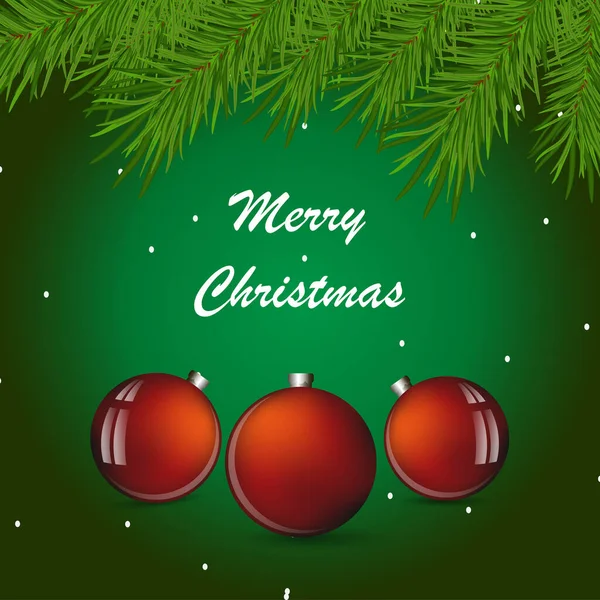 Frohe Weihnachten Und Ein Gutes Neues Jahr Hintergrund Weihnachtsbaumzweige Mit — Stockvektor