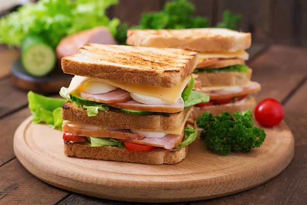 Tasty club sandwiches — Stock Photo, Image