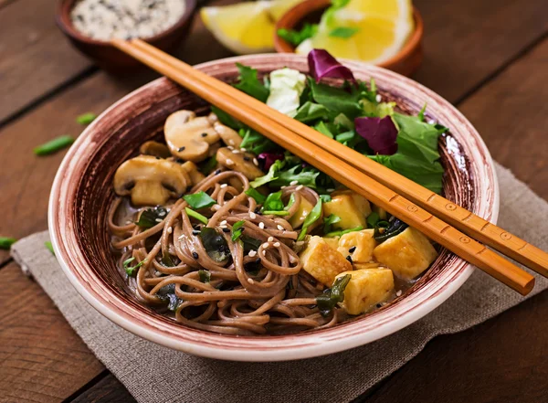 Miso y sopa de fideos soba — Foto de Stock