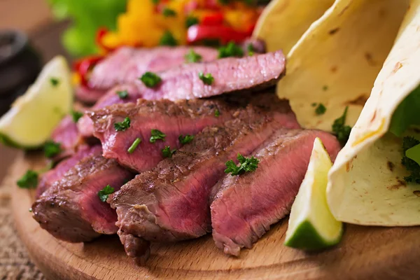 Mexican fajitas for beef steak — Stock Photo, Image