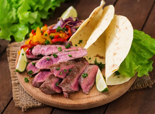 Mexikói marha steak fajitas — Stock Fotó