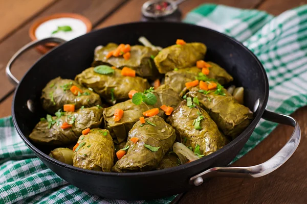 Dolma stuffed with rice and meat — Stock Photo, Image