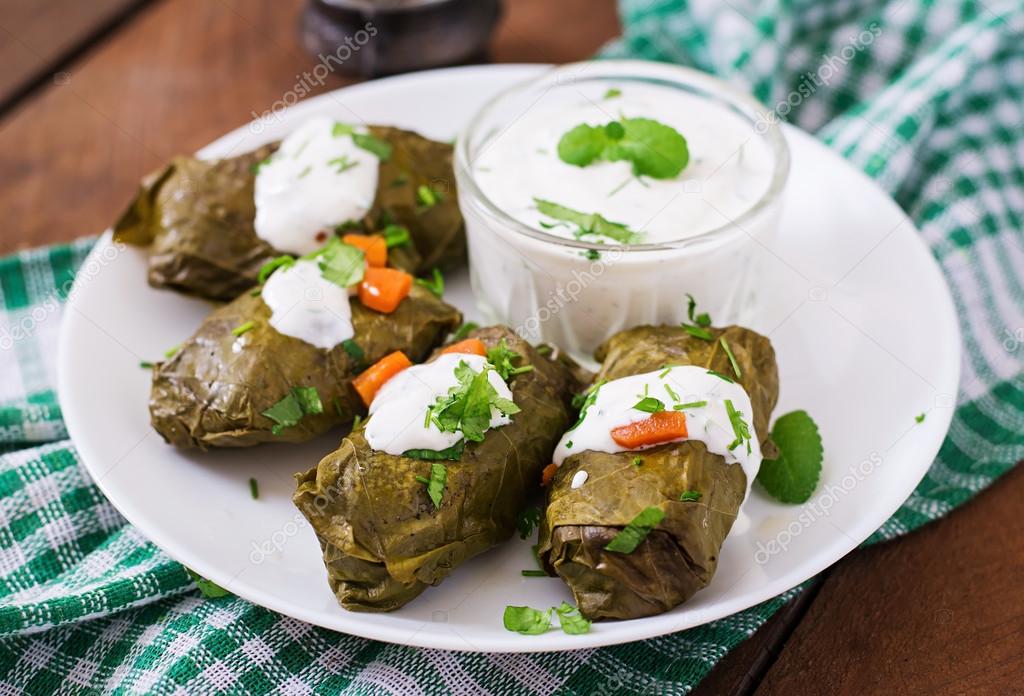 Dolma stuffed with rice and meat