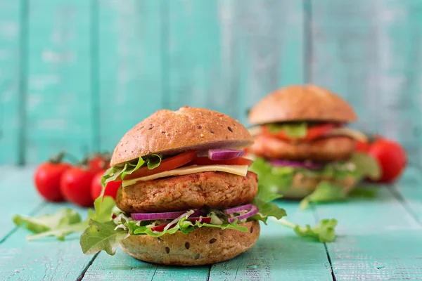 Große Sandwiches - Hamburger — Stockfoto